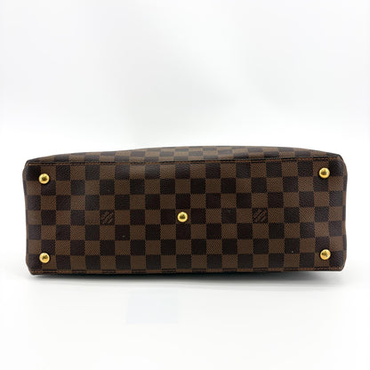 Louis Vuitton LV Riverside Damier with Leather, Brown, Canvas, Handbag