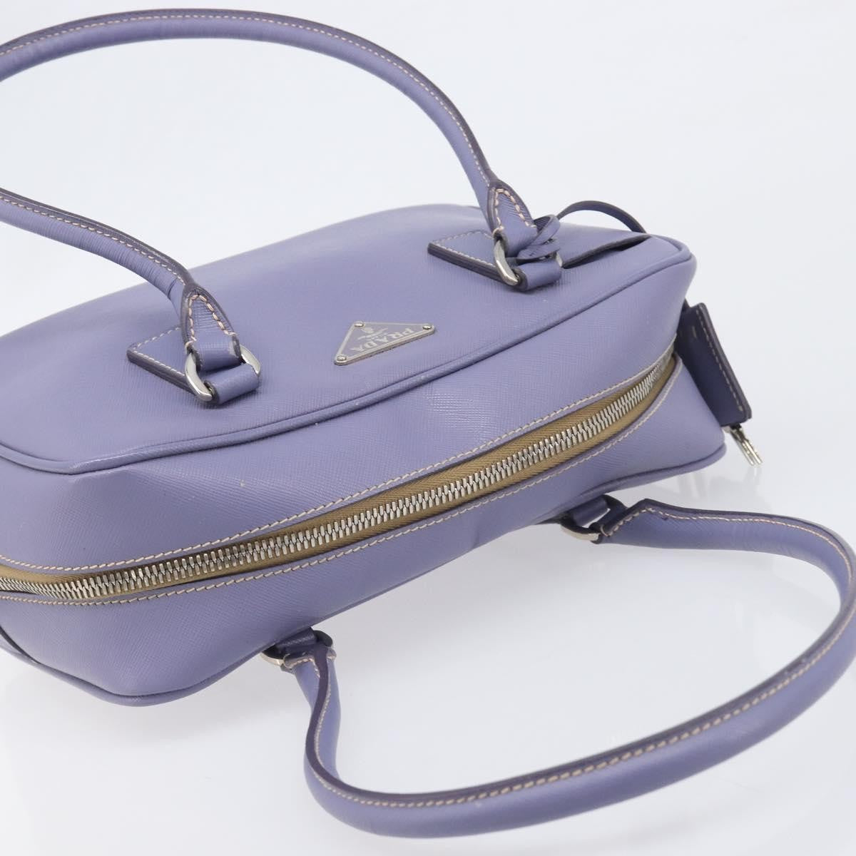 Prada Bauletto Saffiano, Purple, Leather, Handbag