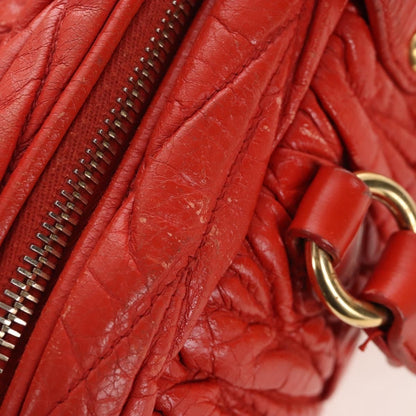 Miu Miu Coffer Convertible Satchel Matelasse Leather, Orange, Leather, Handbag