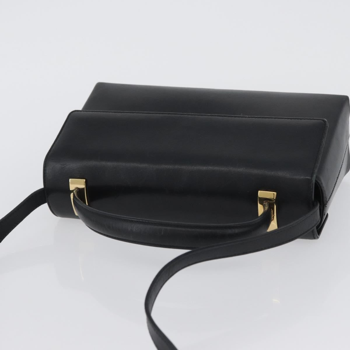 Salvatore Ferragamo Vintage Leather, Black, Leather, Handbag