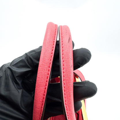 Fendi 2Jours Leather, Red, Leather, Handbag
