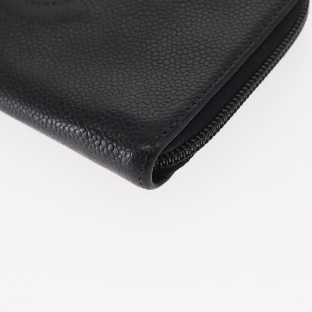 Chanel CC Zip Around Wallet Stitched Lambskin, BLACK, LEATHER, Wallets