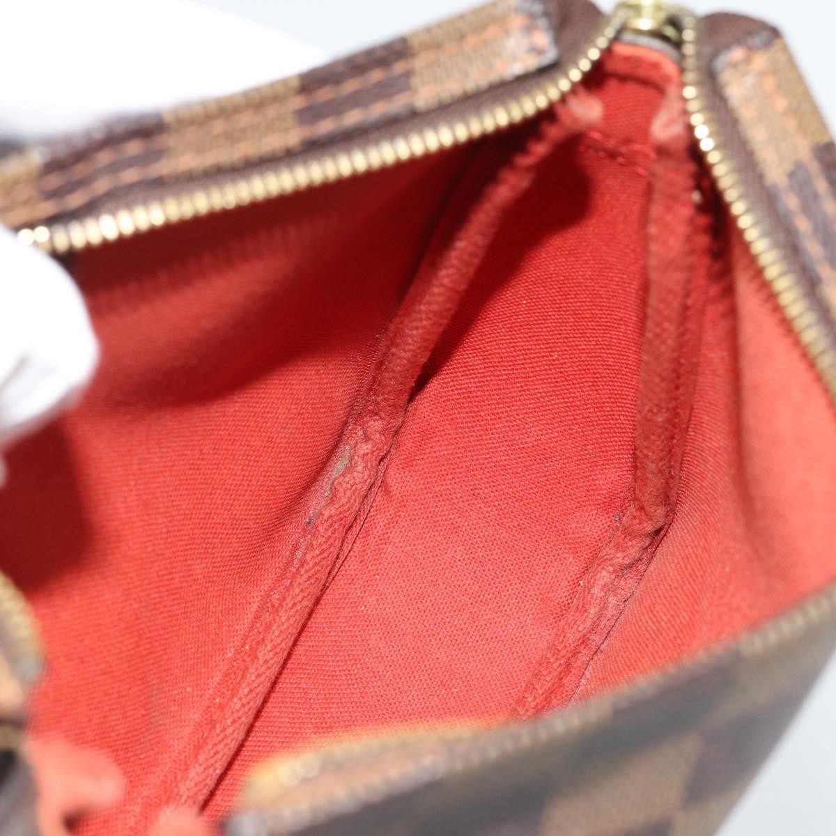 Louis Vuitton Trousse Make Up Damier, Brown, Canvas, Clutch