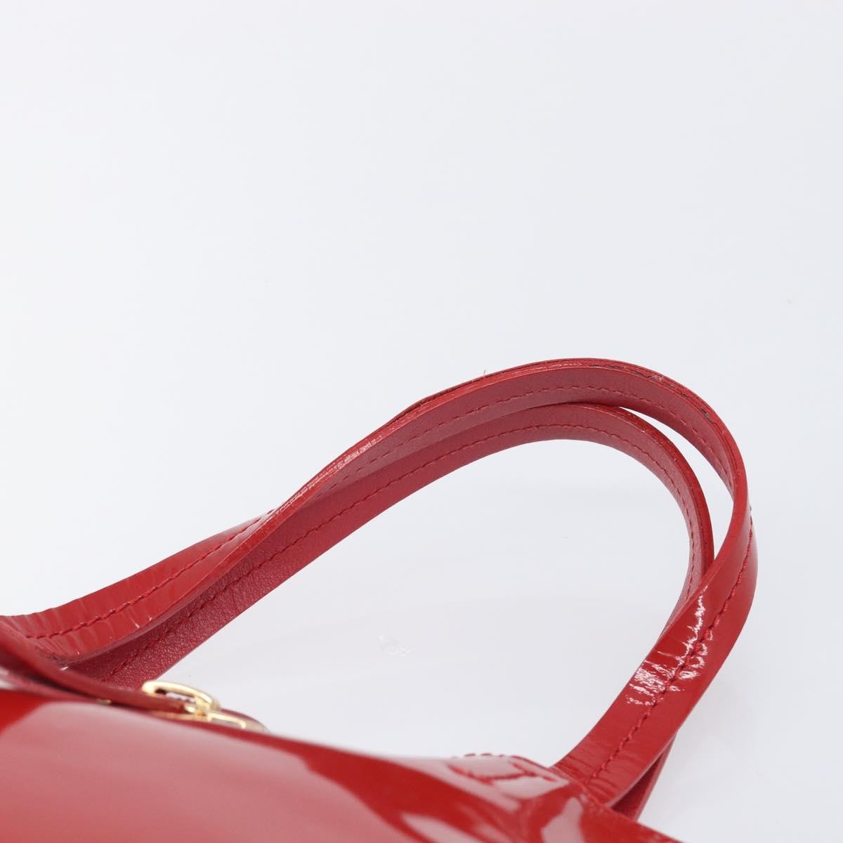 Salvatore Ferragamo Gancini Tote Patent Leather, Red, Patent Leather, Tote Bag