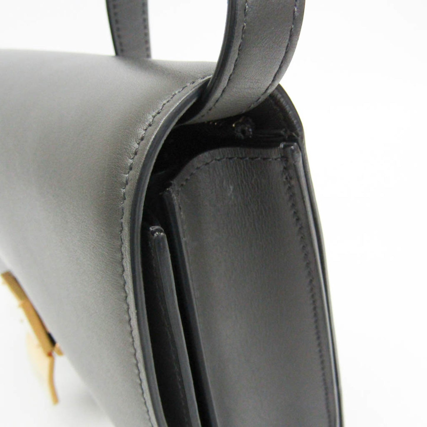 Celine Classic Box Smooth Leather, Gray, Leather, Handbag