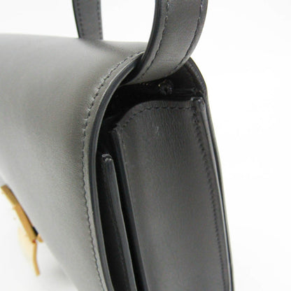 Celine Classic Box Smooth Leather, Gray, Leather, Handbag