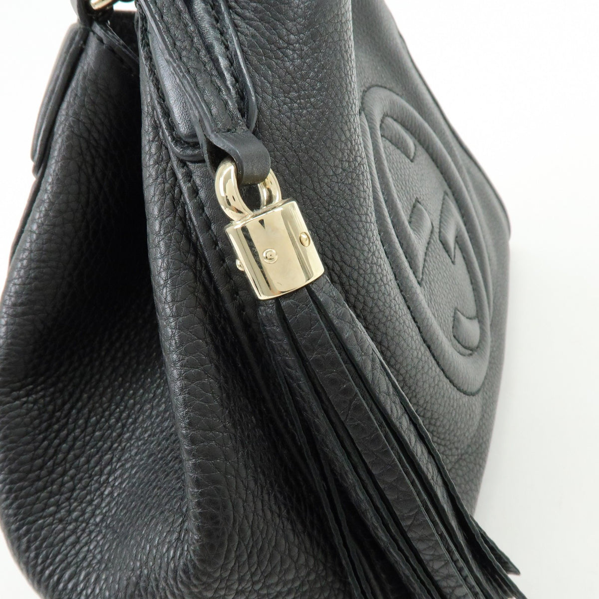 Gucci Soho Leather, Black, Leather, Shoulder Bag
