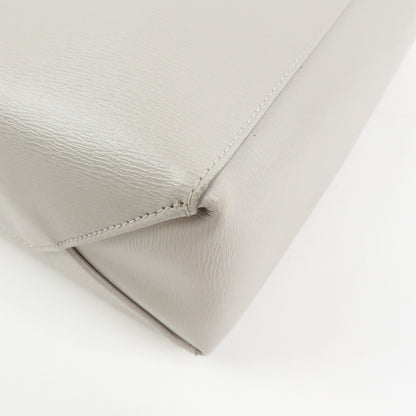 Celine Vertical Cabas Leather, Beige, Leather, Tote Bag