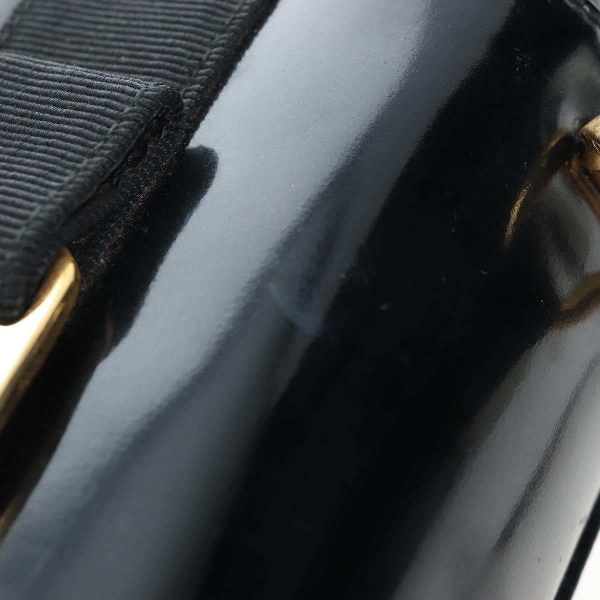 Salvatore Ferragamo Vala Patent Leather, Black, Patent Leather, Shoulder Bag