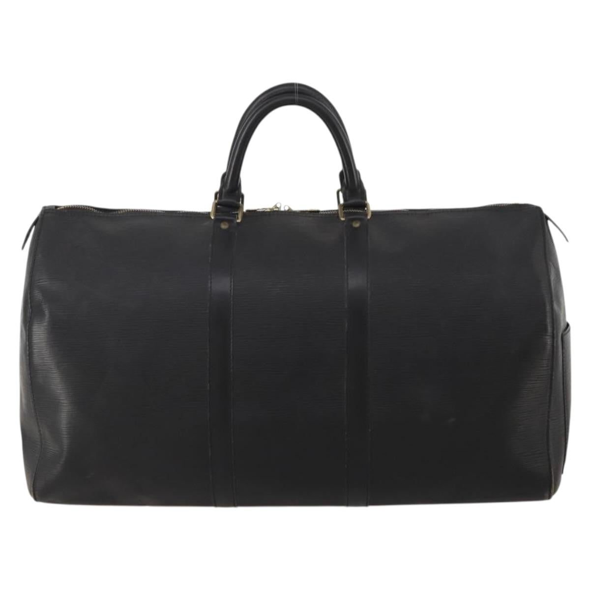 Louis Vuitton Keepall Epi Leather, Black, Leather, Travel Bag