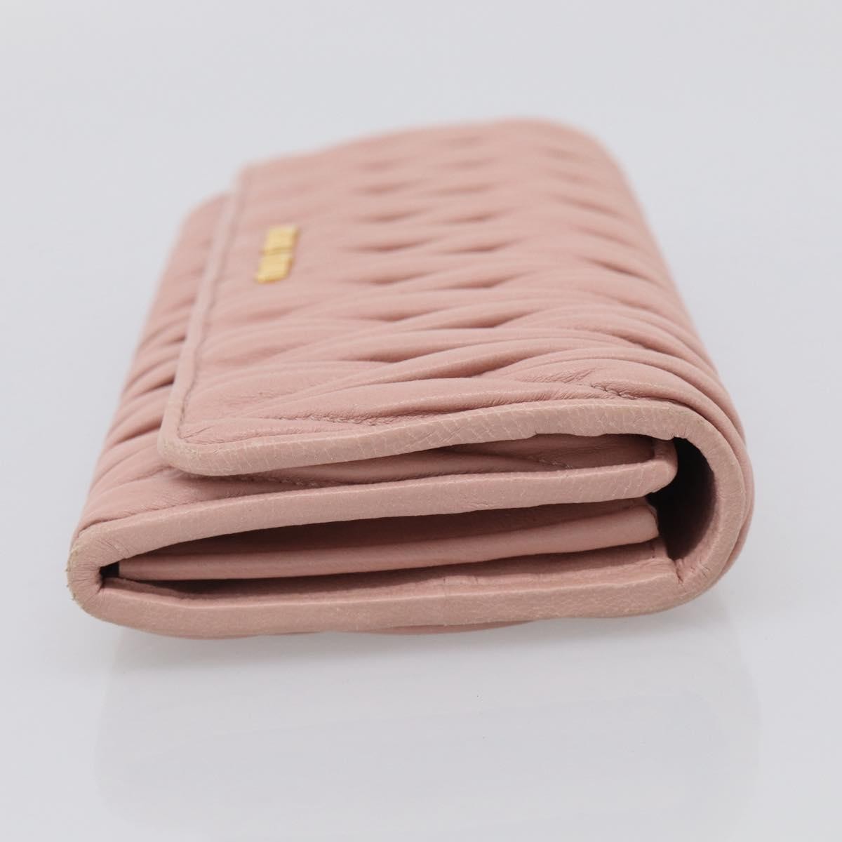 Miu Miu Matelasse Leather, Pink, Leather, Wallet
