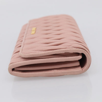 Miu Miu Matelasse Leather, Pink, Leather, Wallet