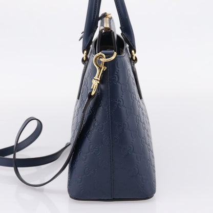 Gucci Linea A Convertible Guccissima Leather, Navy, Leather, Tote Bag