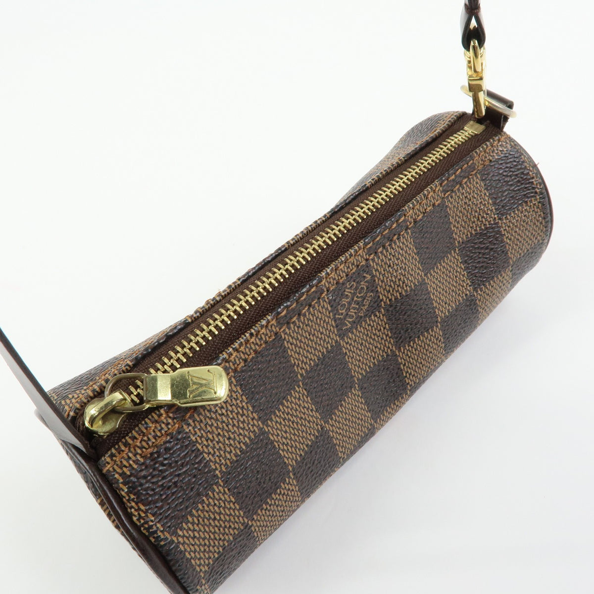 Louis Vuitton Papillon Pochette Damier, Brown, Canvas, Clutch
