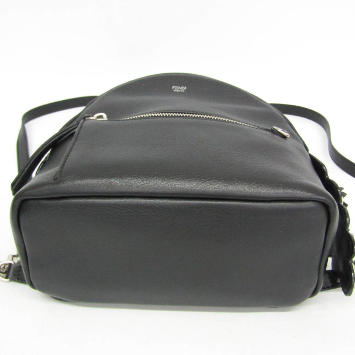 Fendi By The Way Leather with Crystals, Black, Leather, Backpack