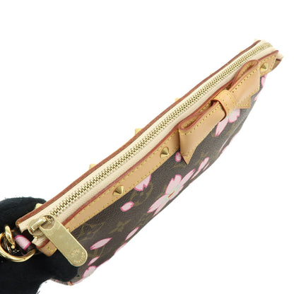 Louis Vuitton Pochette Accessoires Limited Edition Cherry Blossom Monogram, Brown, Canvas, Clutch