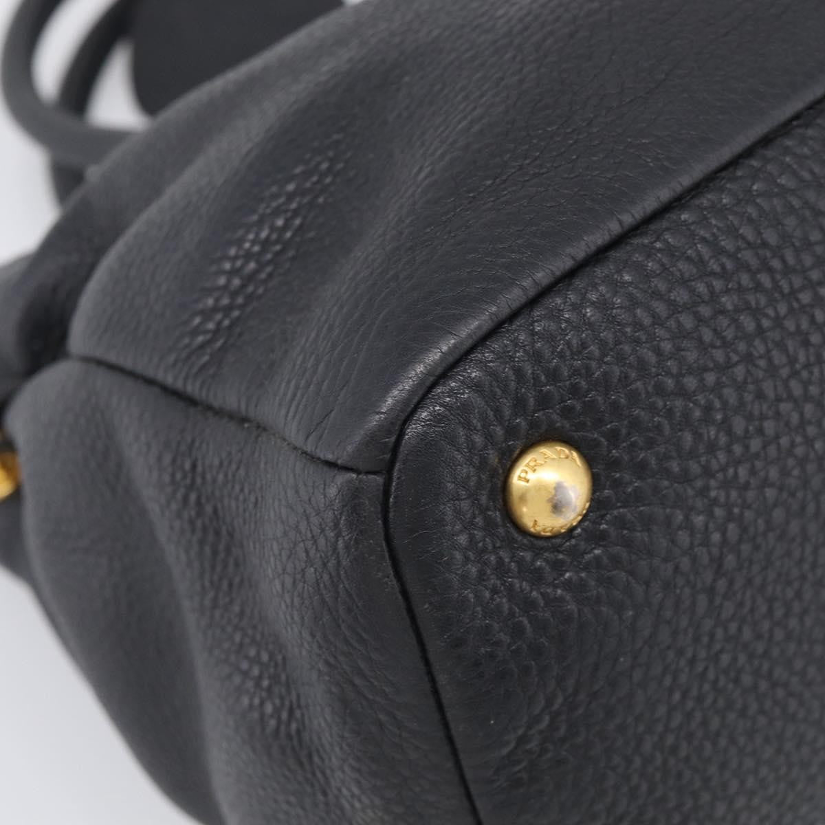 Prada Vintage Leather, Black, Leather, Handbag