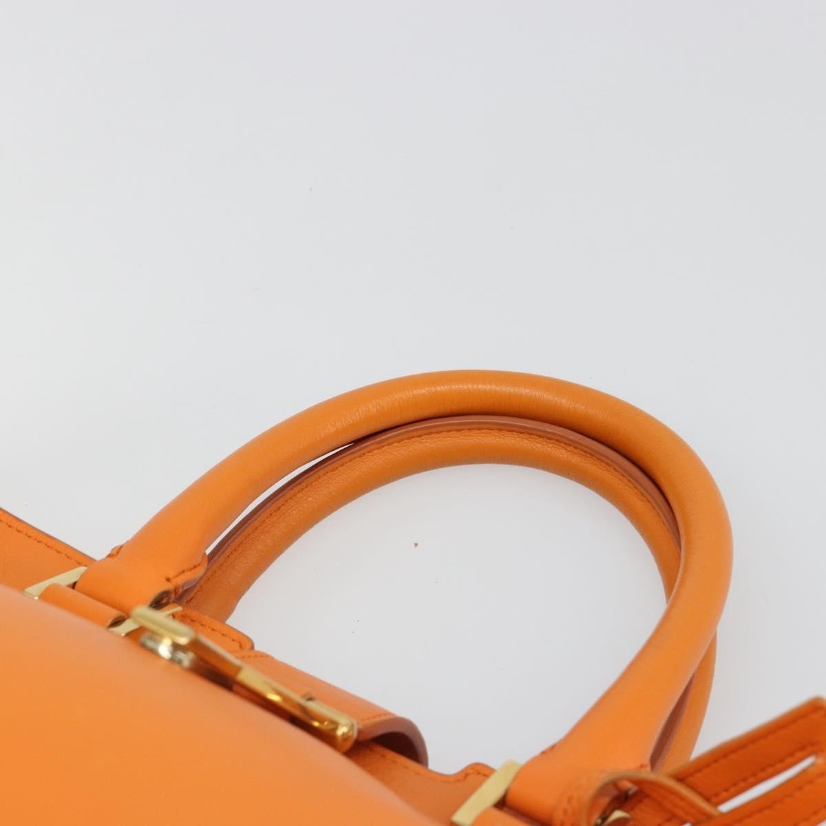 Saint Laurent Classic Y Cabas Leather, Orange, Leather, Tote Bag