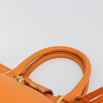 Saint Laurent Classic Y Cabas Leather, Orange, Leather, Tote Bag