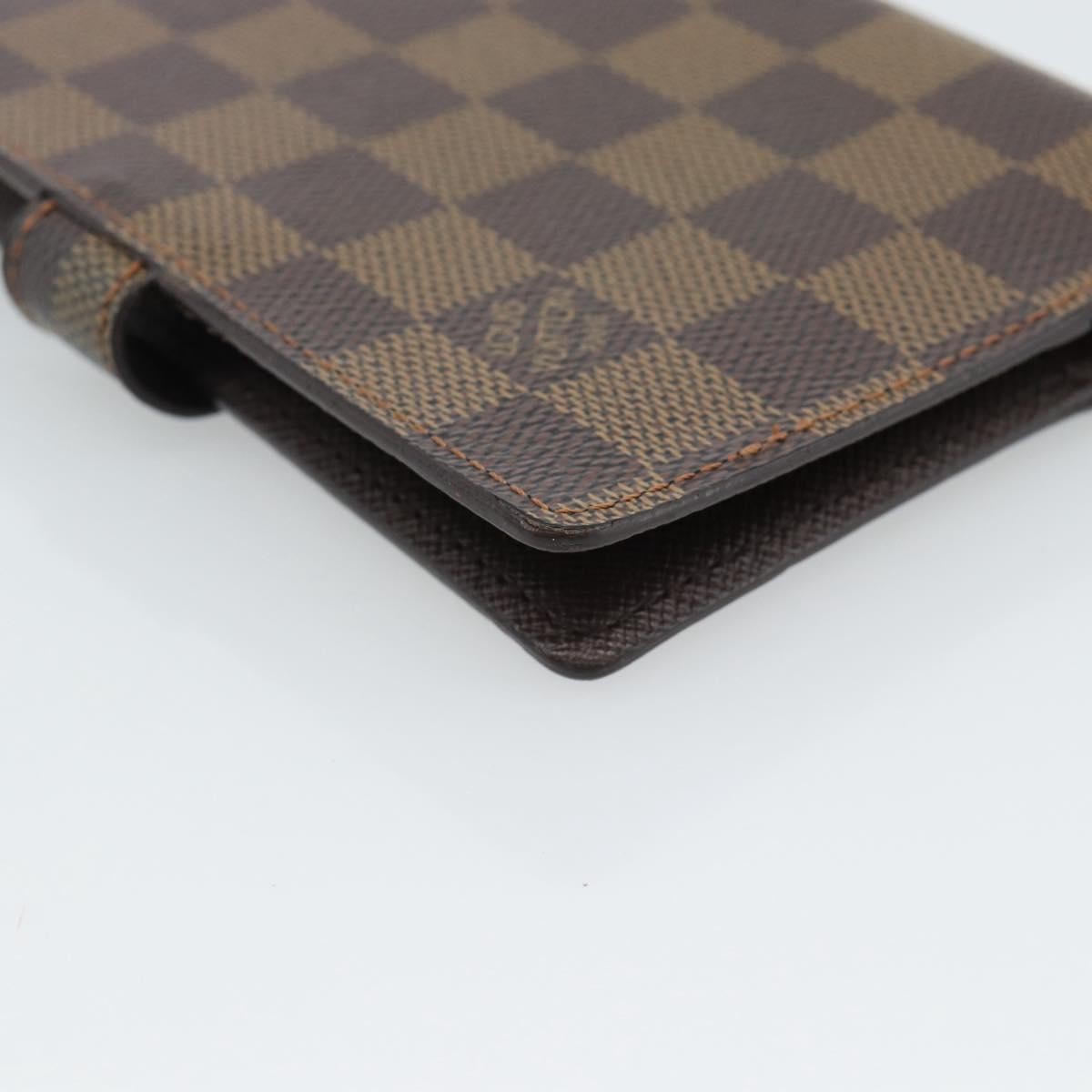 Louis Vuitton Ring Agenda Cover Damier, Brown, Canvas, Briefcase