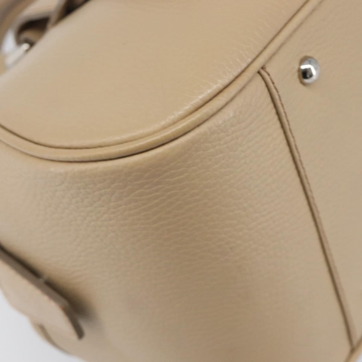 Burberry Belted Boston Leather, Beige, Leather, Handbag