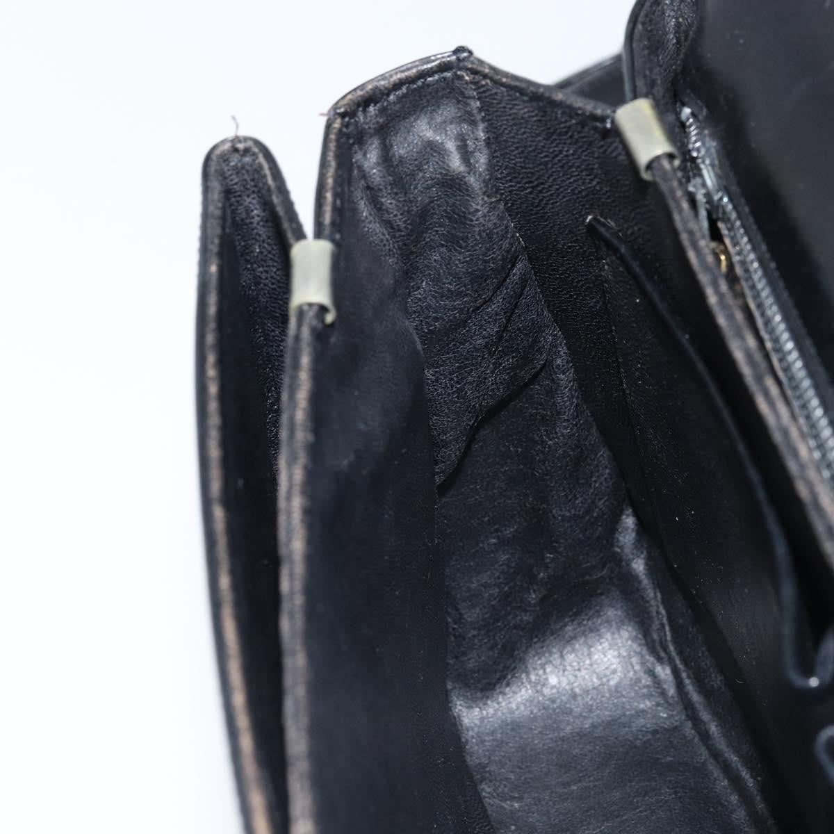 Celine Shoulder Leather, Black, Leather, Shoulder Bag
