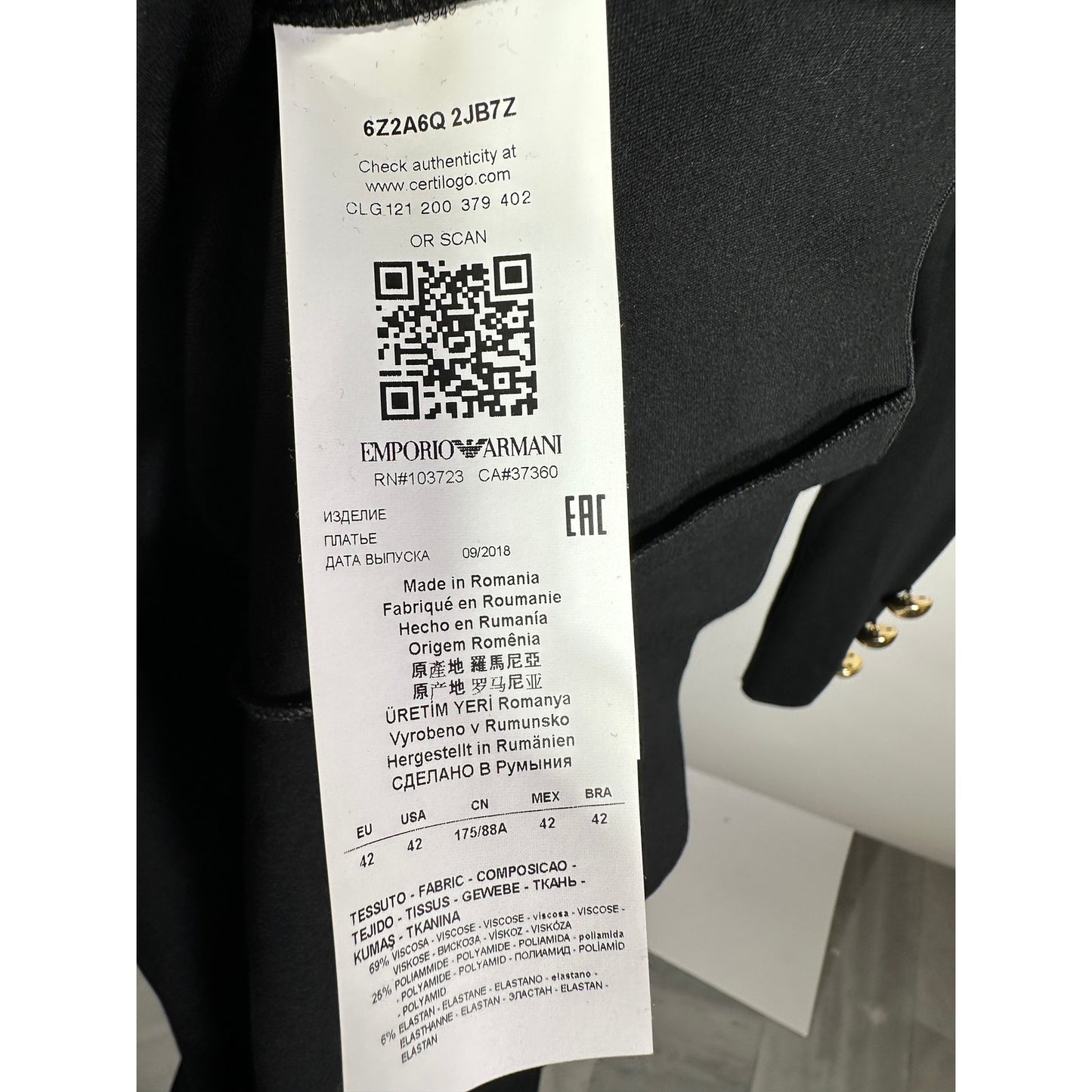 Emporio Armani Long Sleeve Dress