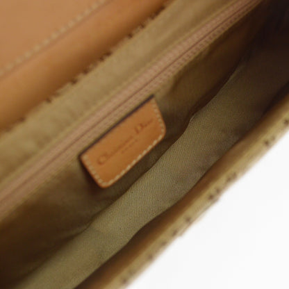 Christian Dior Vintage Street Chic Columbus Diorissimo Canvas with Leather, Brown, Canvas, Shoulder Bag