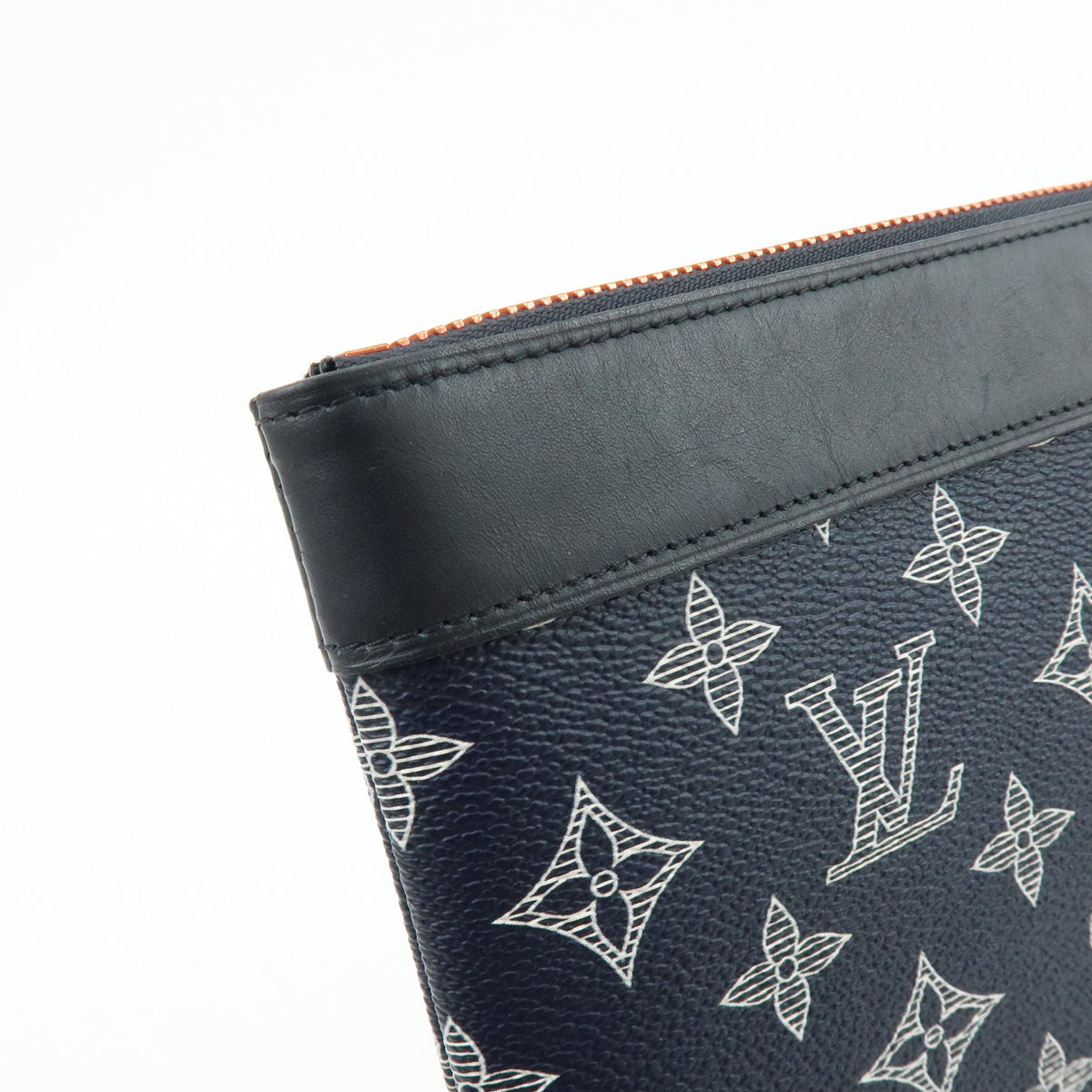 Louis Vuitton Pochette Apollo Limited Edition Upside Down Monogram Ink, Navy, Canvas, Clutch