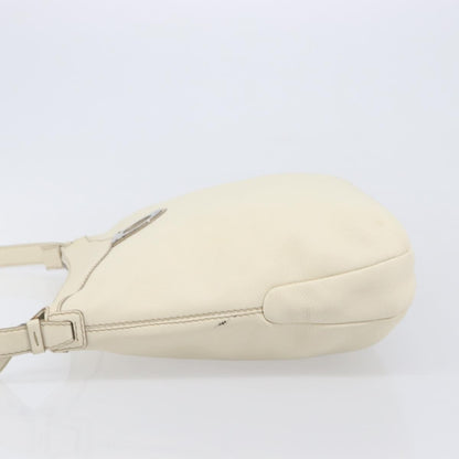 Salvatore Ferragamo Gancini Leather, Beige, Leather, Crossbody Bag