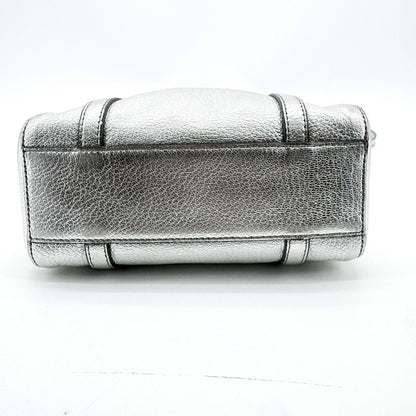 Balenciaga Everyday Patent, Silver, Leather, Tote Bag