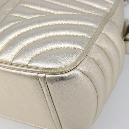 Prada Camera Diagramme Quilted Leather, Metallic, Leather, Shoulder Bag