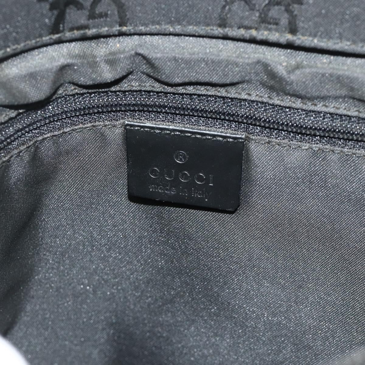 Gucci Vintage Bamboo Handle Tote GG Canvas, Black, Canvas, Tote Bag
