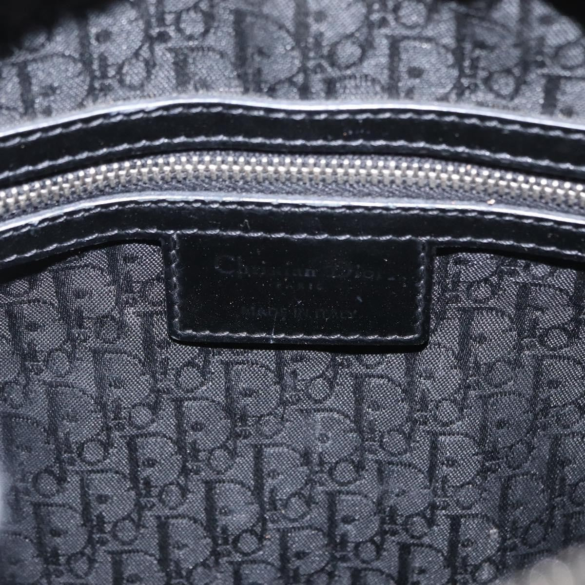 Christian Dior Lady Dior Cannage Stitch Patent, Black, Patent Leather, Handbag