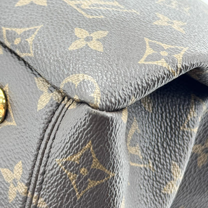 Louis Vuitton Pallas Monogram Canvas with Leather, Brown, Canvas, Tote Bag