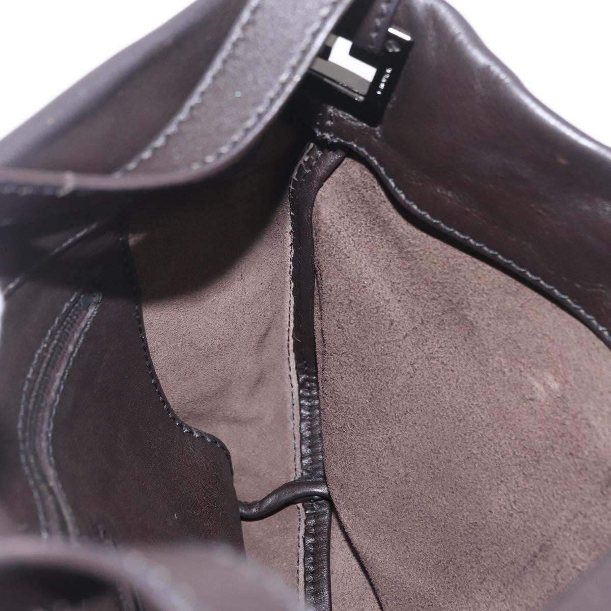 Fendi Shoulder Leather, Brown, Leather, Shoulder Bag
