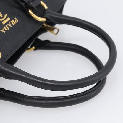 Prada Vintage Leather, Black, Leather, Handbag
