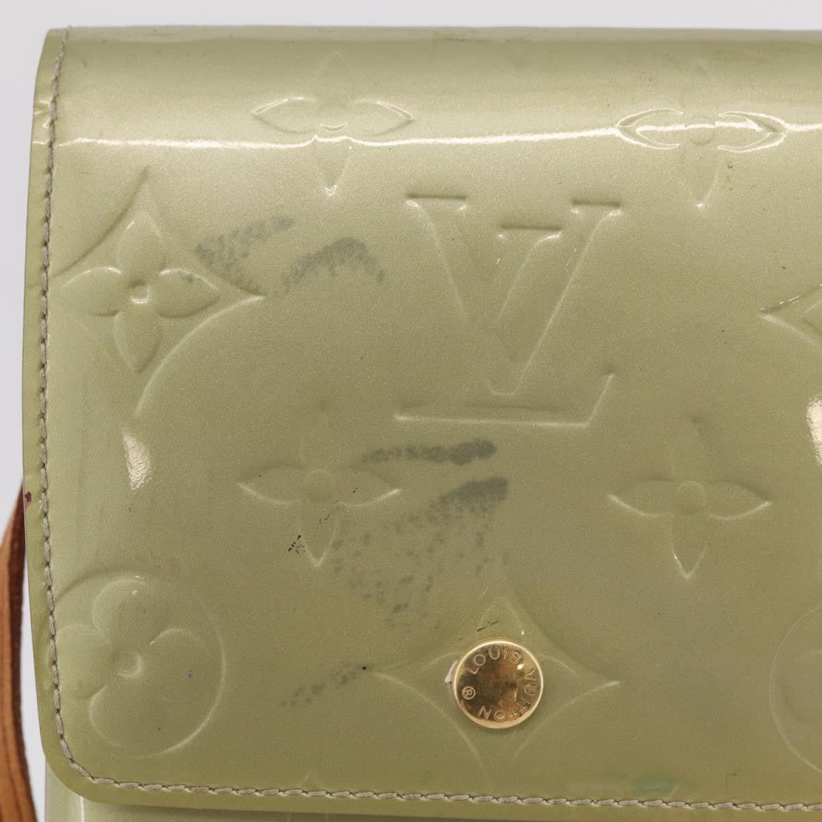 Louis Vuitton Walker Monogram Vernis, Gray, Patent Leather, Wallet