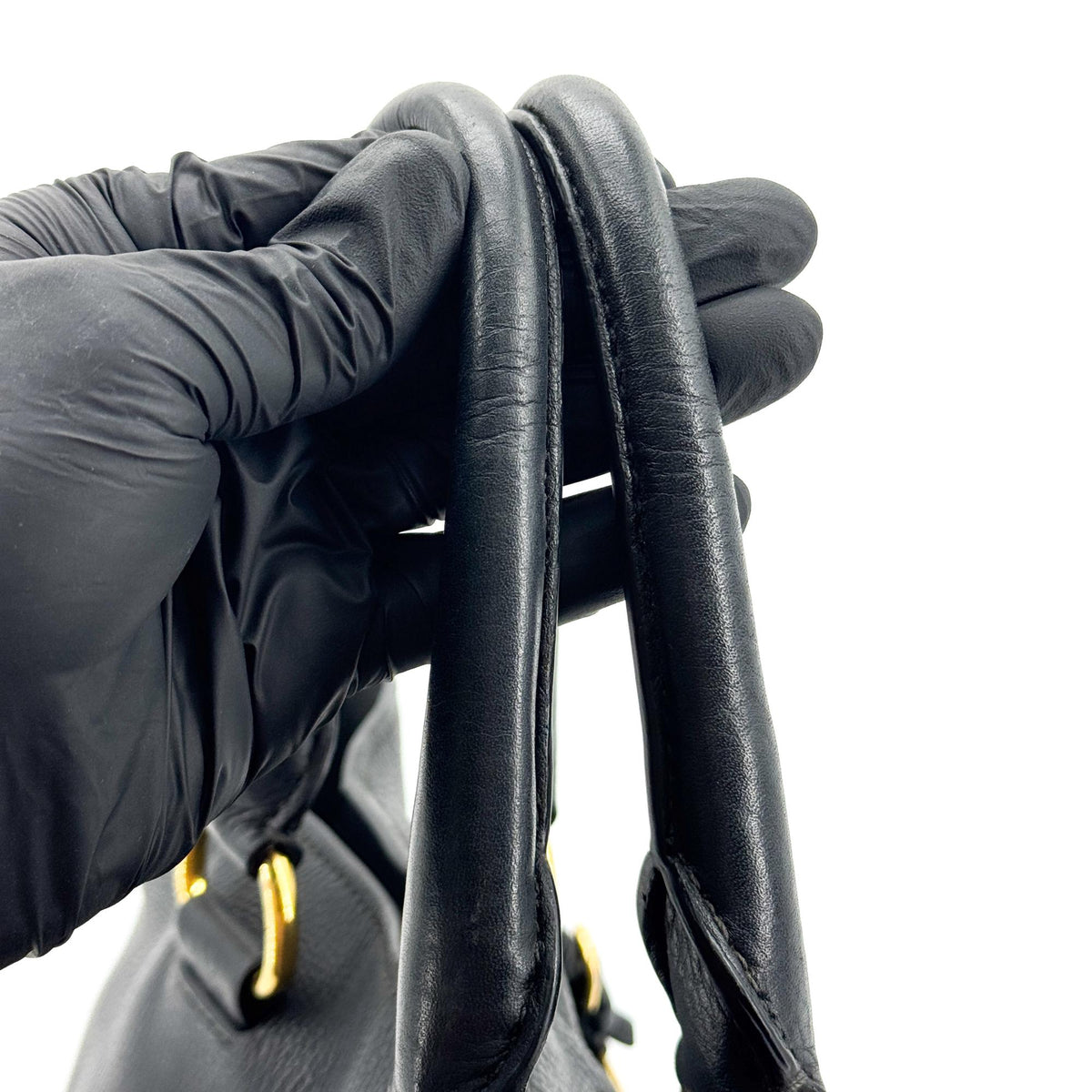 Prada Vitello Daino Leather, Black, Leather, Shoulder Bag