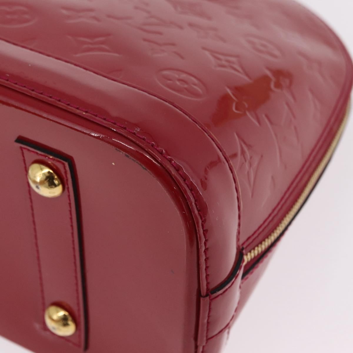 Louis Vuitton Alma Monogram Vernis, Pink, Patent Leather, Handbag