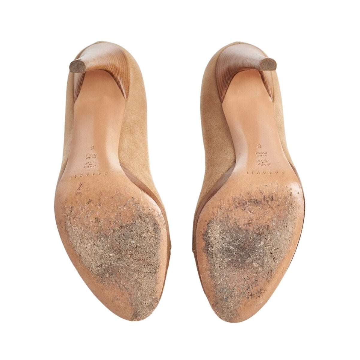 Casadei Peep Toe Pumps 7.5 US Beige