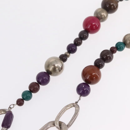 Chanel CC Station Long Metal with Faux Pearls and Beads, Multicolour, Metal, Necklace