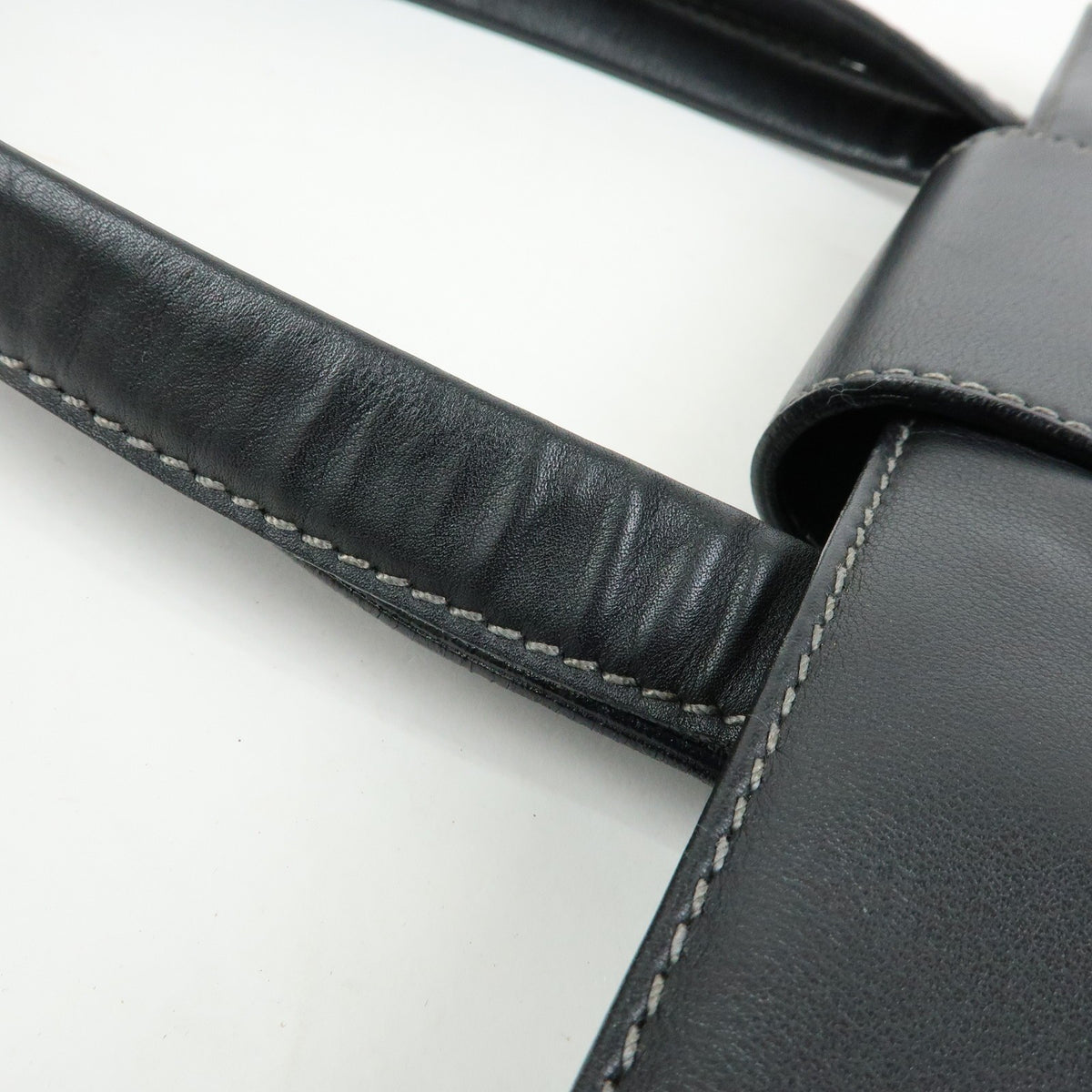 Bvlgari Tote Leather, Black, Leather, Tote Bag