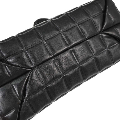 Chanel Chocolate Bar Frame Quilted Lambskin, Black, Leather, Shoulder Bag