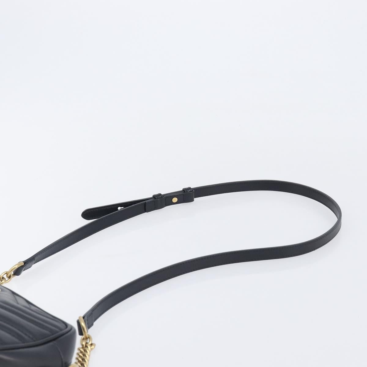 Gucci GG Marmont Matelasse Leather, Black, Leather, Shoulder Bag