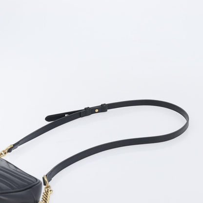 Gucci GG Marmont Matelasse Leather, Black, Leather, Shoulder Bag