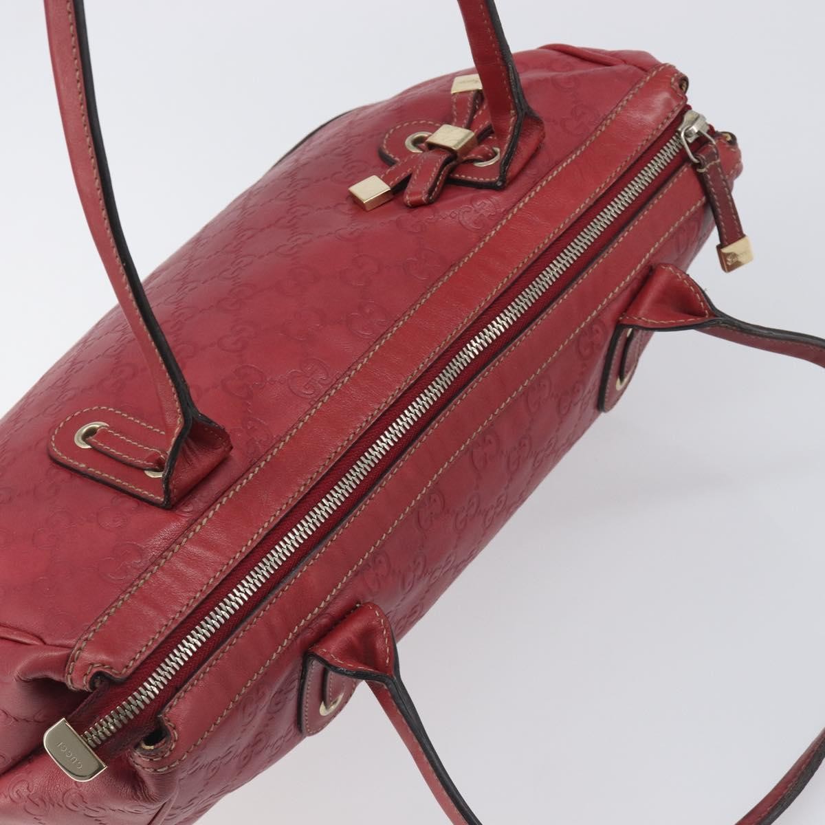 Gucci Princy Boston Guccissima Leather, Red, Leather, Handbag