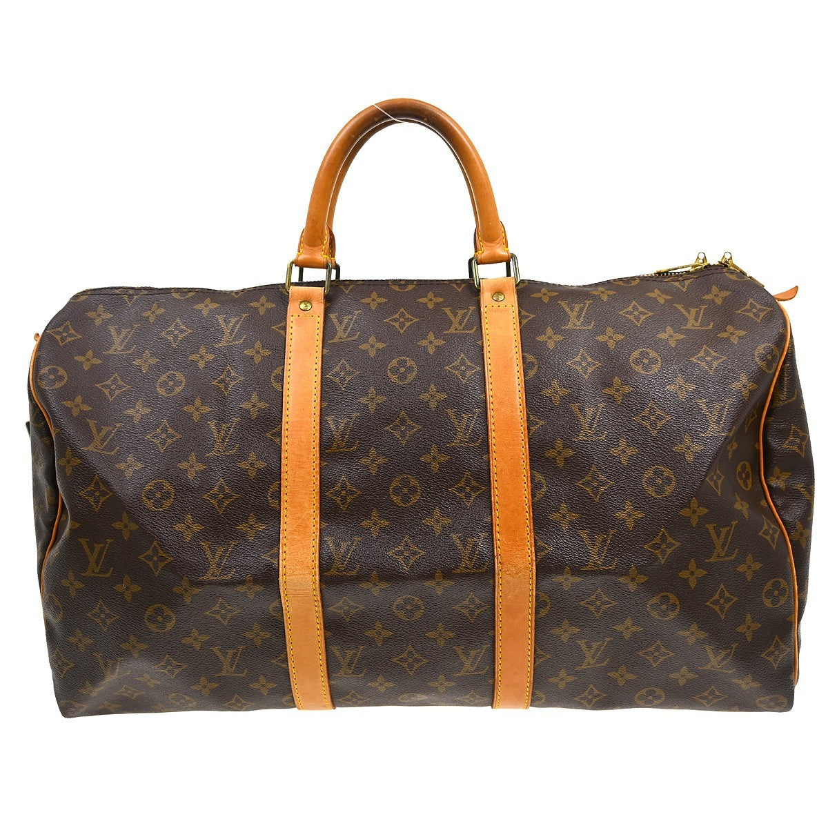 Louis Vuitton Keepall Monogram, Brown, Canvas, Travel Bag