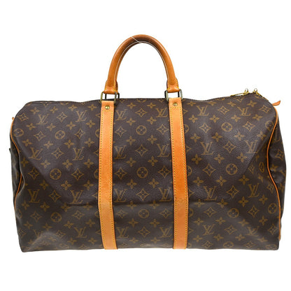 Louis Vuitton Keepall Monogram, Brown, Canvas, Travel Bag