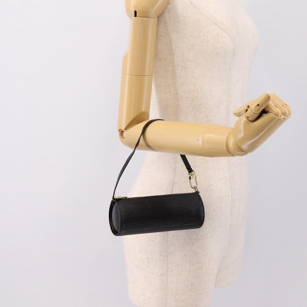 Louis Vuitton Soufflot Pochette Epi Leather, Black, Leather, Clutch